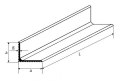 Kątownik aluminiowy ryflowany 35x35x3 dł. 2500mm