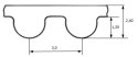 Pasek pas zębaty 3M 159 szeroki 16mm Optibelt