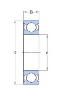 Łożysko kulkowe nierdzewne SS 6003 ZZ 17x35x10