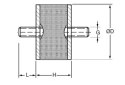 Wibroizolator poduszka A 25/20 M6X18