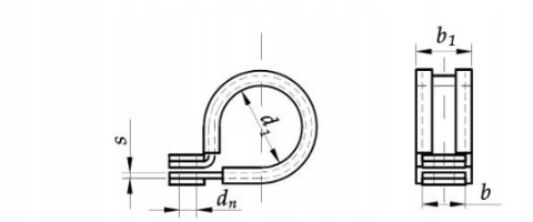 Obejma mocujące w osłonie z EPDM 14/12-5,3 Obejma mocujące w osłonie z EPDM 14/12-5,3