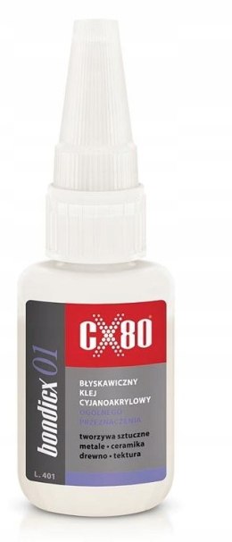 Klej cyjanoakrylowy CX80 BONDICX 01 20g
