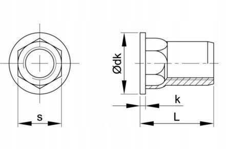 Nitonakrętki kołn stożkowy M4x12,5 AN329 OC 5szt Nitonakrętki kołn stożkowy M4x12,5 AN329 OC 5szt