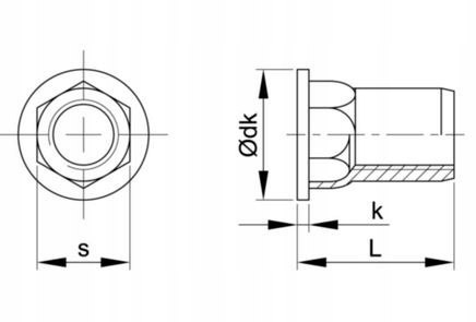 Nitonakrętki kołn walcowym M5x14,5 AN313 A2 5szt Nitonakrętki kołn walcowym M5x14,5 AN313 A2 5szt