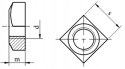 Nakrętki kwadratowe nierdzewne M10 A2 DIN557 5szt