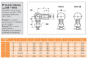 Przegub kątowy kulowy DIN 71802 CS16 x M10