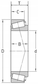 30203 CODEX Łożysko stożkowe 17x40x13,25mm