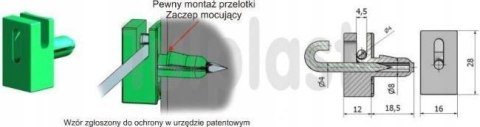 PRZELOTKA DRUTU MOCOWANA NA BOLEC PD/B ZIELONA 10s PRZELOTKA DRUTU MOCOWANA NA BOLEC PD/B ZIELONA 10s