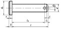 Sworzeń z łbem, z otworem ISO 2341B 16x55 1szt.