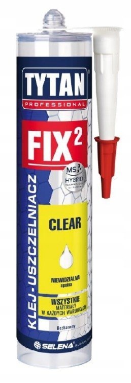 KLEJ MONTAŻOWY FIX2 CLEAR 290ML BEZBARWNY