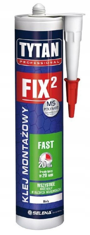 KLEJ MONTAŻOWY FIX2 FAST 290ML BIAŁY KLEJ MONTAŻOWY FIX2 FAST 290ML BIAŁY