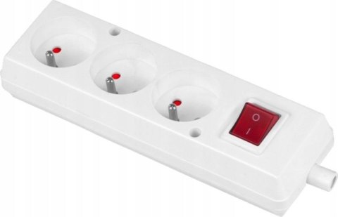GNIAZDO POTRÓJNE + WYŁĄCZNIK 16A 250V ROZBIERALNE