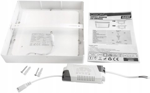 PANEL LED NATYNKOWY Z ZASILACZEM RAND 225*225 18W PANEL LED NATYNKOWY Z ZASILACZEM RAND 225*225 18W