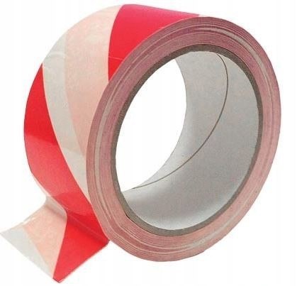 TAŚMA OSTRZEGAWCZA BIAŁO-CZERWONA 75-80MM*200M TAŚMA OSTRZEGAWCZA BIAŁO-CZERWONA 75-80MM*200M
