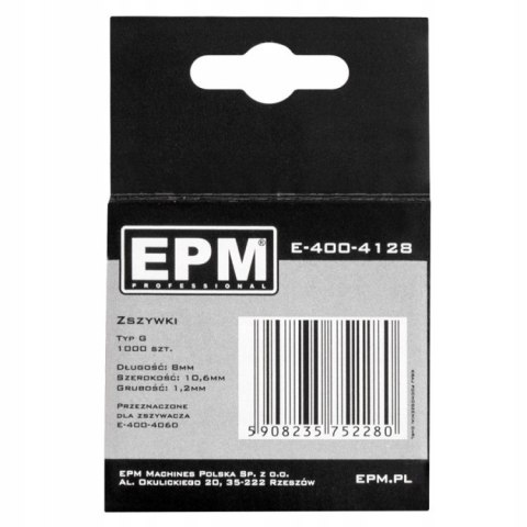 ZSZYWKI TYP G 1000SZT 10.6MM*1.2MM 10MM ZSZYWKI TYP G 1000SZT 10.6MM*1.2MM 10MM
