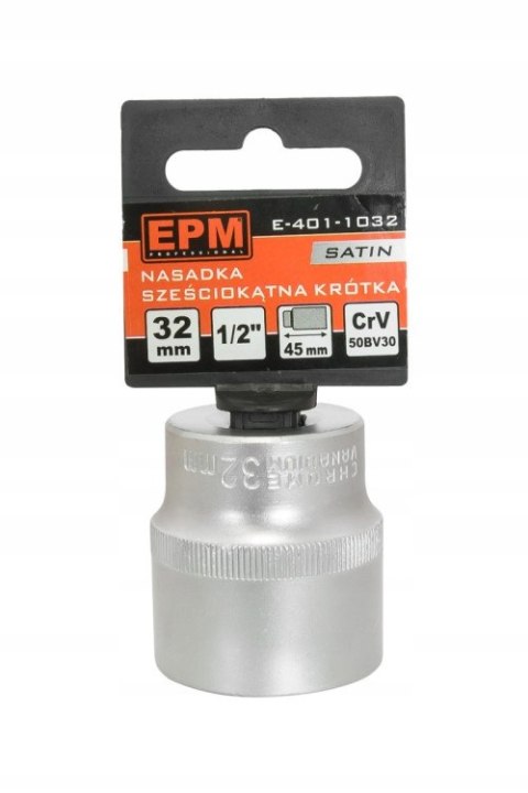 NASADKA KRÓTKA 1/2'''' 6-KĄTNA SATIN 15MM NASADKA KRÓTKA 1/2'''' 6-KĄTNA SATIN 15MM