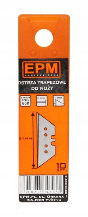 OSTRZA TRAPEZOWE 10 SZTUK OSTRZA TRAPEZOWE 10 SZTUK