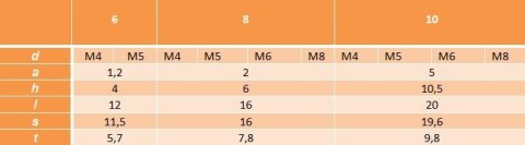 Nakrętka do profili M5 rowek 8 AN 602 Nakrętka do profili M5 rowek 8 AN 602