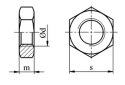 Nakrętki niskie M10x1,25 DIN439 kl.04 oc 20szt