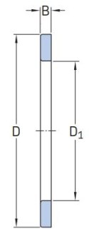 Pierścień oporowy podkładka TRA1423 22,5x36,5x0,76