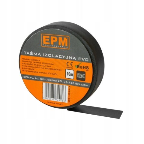 TAŚMA IZOLACYJNA 15MM*10M CZARNA TAŚMA IZOLACYJNA 15MM*10M CZARNA