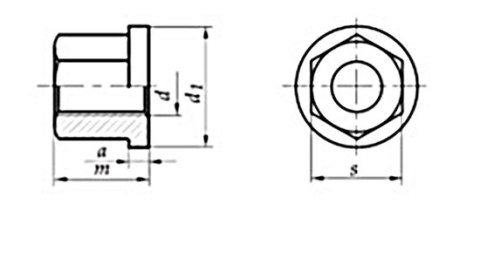 Nakrętka wysoka kołnierz M14x1,5 DIN6331 kl.10.9 Nakrętka wysoka kołnierz M14x1,5 DIN6331 kl.10.9