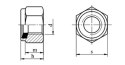 Nakrętki samohamowne M20 wysoka DIN 982 kl.10.9
