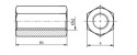 Nakrętki złączne M10x30 DIN 6334 oc 10szt.