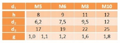 Nakrętka kłowa M6x9 AN 90 10 szt Nakrętka kłowa M6x9 AN 90 10 szt