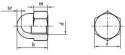 Nakrętka kołpakowa nierdzewna M10 A2 DIN1587 5szt