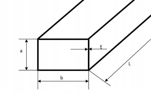 Profil aluminiowy zamknięty 60x40x3 4000mm Profil aluminiowy zamknięty 60x40x3 4000mm