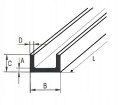 Ceownik aluminiowy 45x25x2,5 długość 2000mm(200cm)