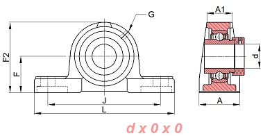 Zespół z oprawą żeliwną EXP.208 SNR Zespół z oprawą żeliwną EXP.208 SNR