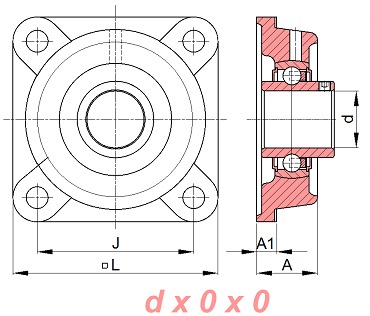 Zespół z oprawą żeliwną, temperatura do 200°C UCF212T20 SNR