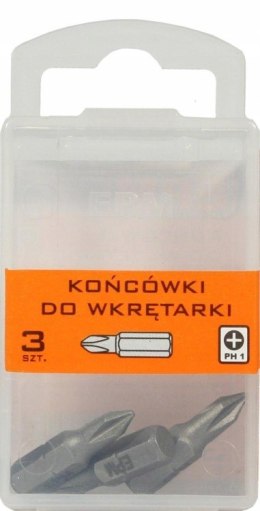 KOŃCÓWKI DO WKRĘTARKI 25MM 3SZT. PH1