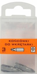 KOŃCÓWKI DO WKRĘTARKI 25MM 3SZT. PZ1