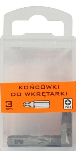 KOŃCÓWKI DO WKRĘTARKI 25MM 3SZT. PZ2