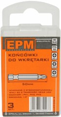 KOŃCÓWKI DO WKRĘTARKI 50MM 3SZT. PH1,PH2,PH3 KOŃCÓWKI DO WKRĘTARKI 50MM 3SZT. PH1,PH2,PH3