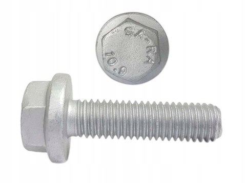 Śruba kołnierzowa M10x1,25x25 kl10.9 ocynk DIN6921 Śruba kołnierzowa M10x1,25x25 kl10.9 ocynk DIN6921