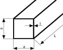 Profil stalowy zamknięty 16x16x1,5 długość 2000mm Profil stalowy zamknięty 16x16x1,5 długość 2000mm
