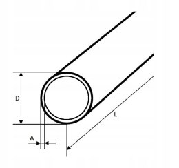 Rura nierdzewna 25x1,5 dł.1000mm AISI 304 surowa