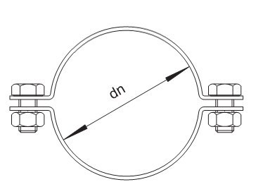Obejma do rur nierdzewna DN 50 60,3mm AISI 304 Obejma do rur nierdzewna DN 50 60,3mm AISI 304