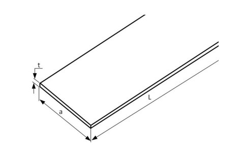 Płaskownik nierdzewny sur 40x15 AISI 304 1500mm Płaskownik nierdzewny sur 40x15 AISI 304 1500mm