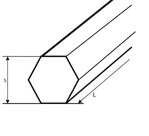 Pręt 6-kątny nierdzewny S11 mm dł.1500mm AISI 303 Pręt 6-kątny nierdzewny S11 mm dł.1500mm AISI 303