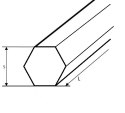 Pręt 6-kątny nierdzewny S27 mm dł.1500mm AISI 304 Pręt 6-kątny nierdzewny S27 mm dł.1500mm AISI 304