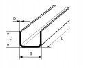 Ceownik stalowy z/g 30x30x2 długość 1000mm (100cm)