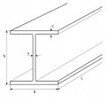 Dwuteownik stalowy HEB 120 długość 500mm Dwuteownik stalowy HEB 120 długość 500mm
