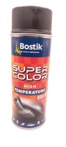 SPRAY SUPER COLOR 400ML HIGH TEMPERATURE CZARNY