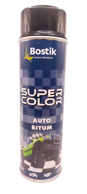 SPRAY SUPER COLOR 500ML AUTO BITUM CZARNY MAT