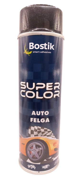 SPRAY SUPER COLOR 500ML AUTO FELGA CZARNY